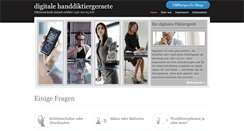 Desktop Screenshot of handdiktiergeraete.de