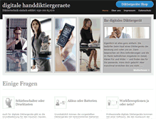 Tablet Screenshot of handdiktiergeraete.de